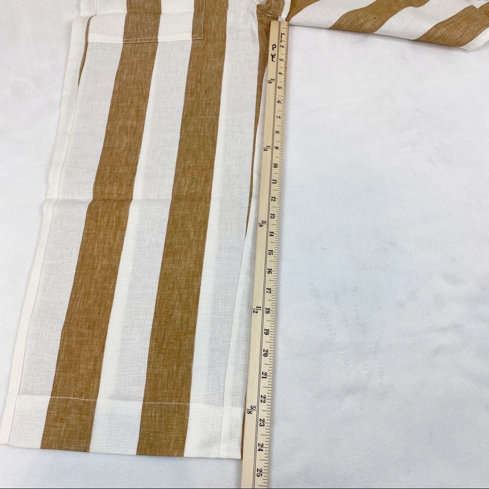 J. Crew Wide-Leg Striped Linen Pants in White and Tan - Picture 3 of 8